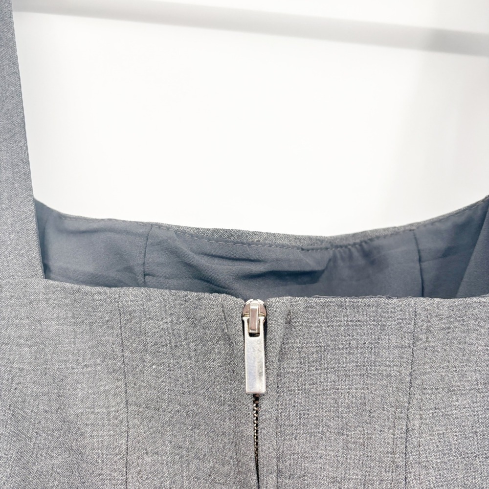 Zara Womens Office Siren Grey Structured Seamed Minimalist Corset Top Size M - Picture 7 of 8